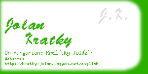 jolan kratky business card